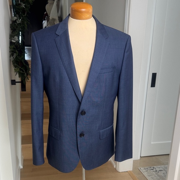 Hugo Boss Other - HUGO Boss Blue Virgin Wool Tailored Blazer Jacket EU 52 / US 42S